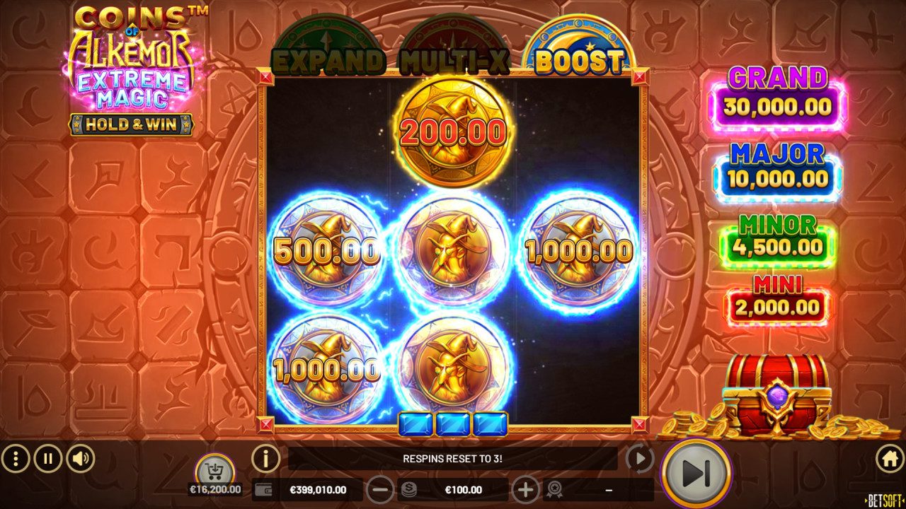 BetSoft Coins of Alkemor Extreme Magic Screenshot