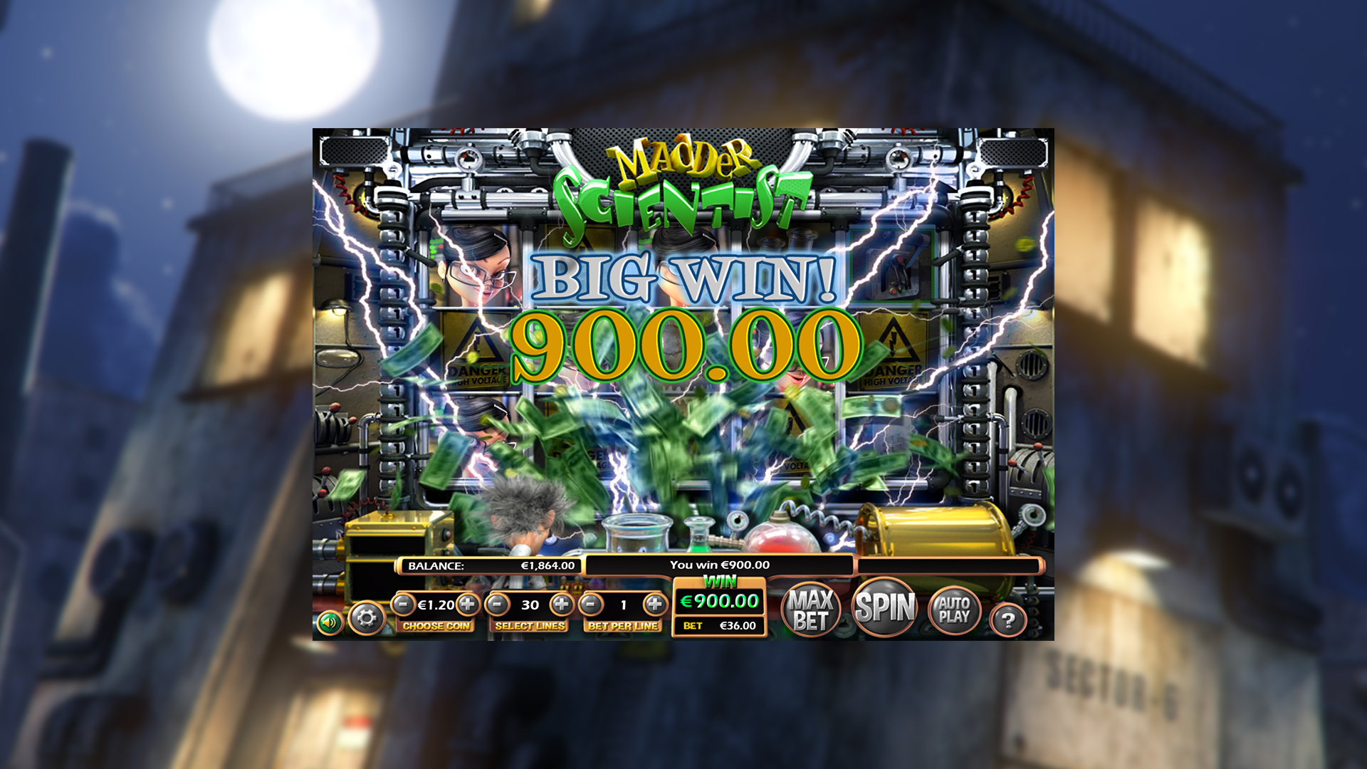 BetSoft Madder Scientist Screenshot