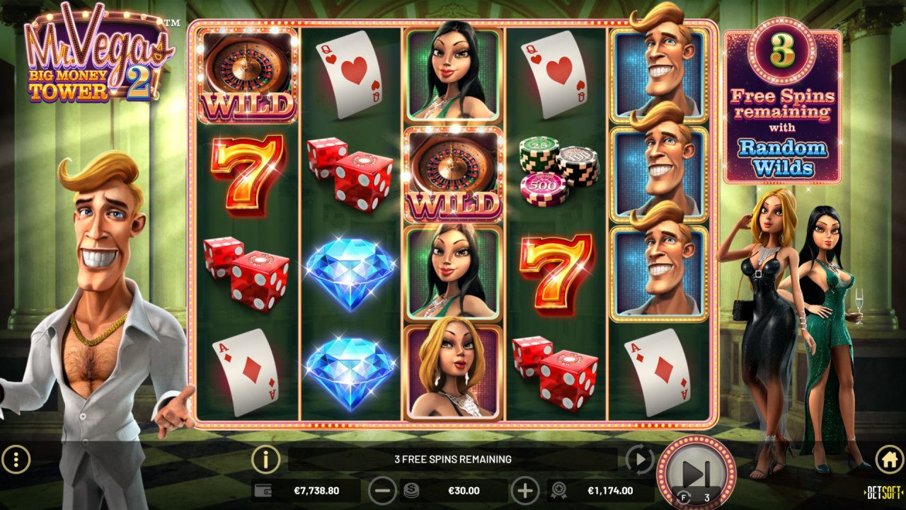 BetSoft Mr Vegas 2 Big Money Tower Screenshot