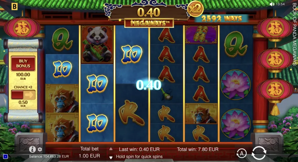 BG Book of Panda Megaways Screenshot